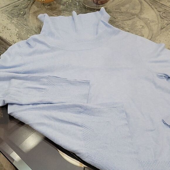 Laura BABY BLUE LARGE TURTLENECK SWEATER - Picture 2 of 5